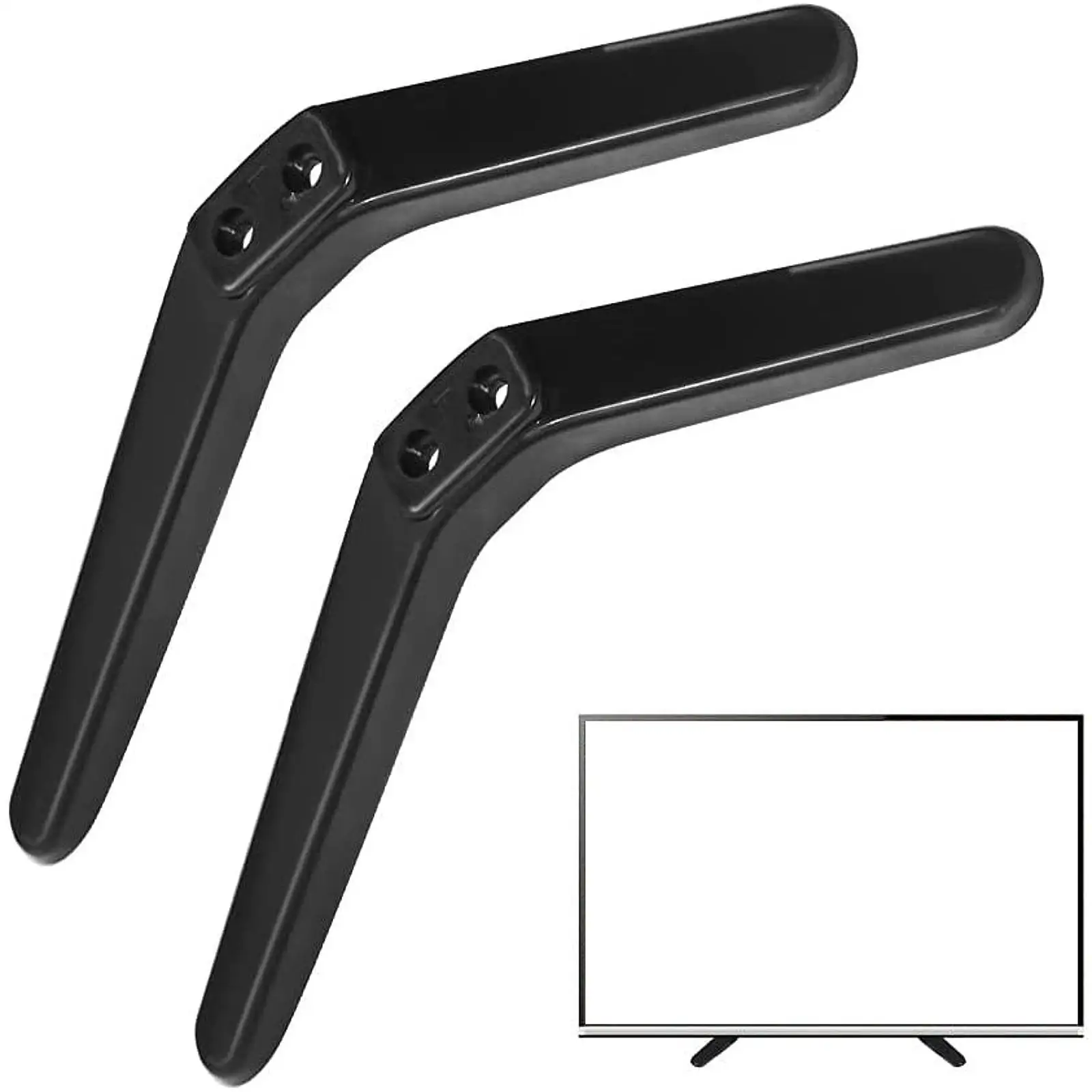 2x TV Stand Mount Bracket Holds up to 99lbs TV Base Stand Table Top TV Base Tabletop TV Stand for Most Televisions Home Hotel