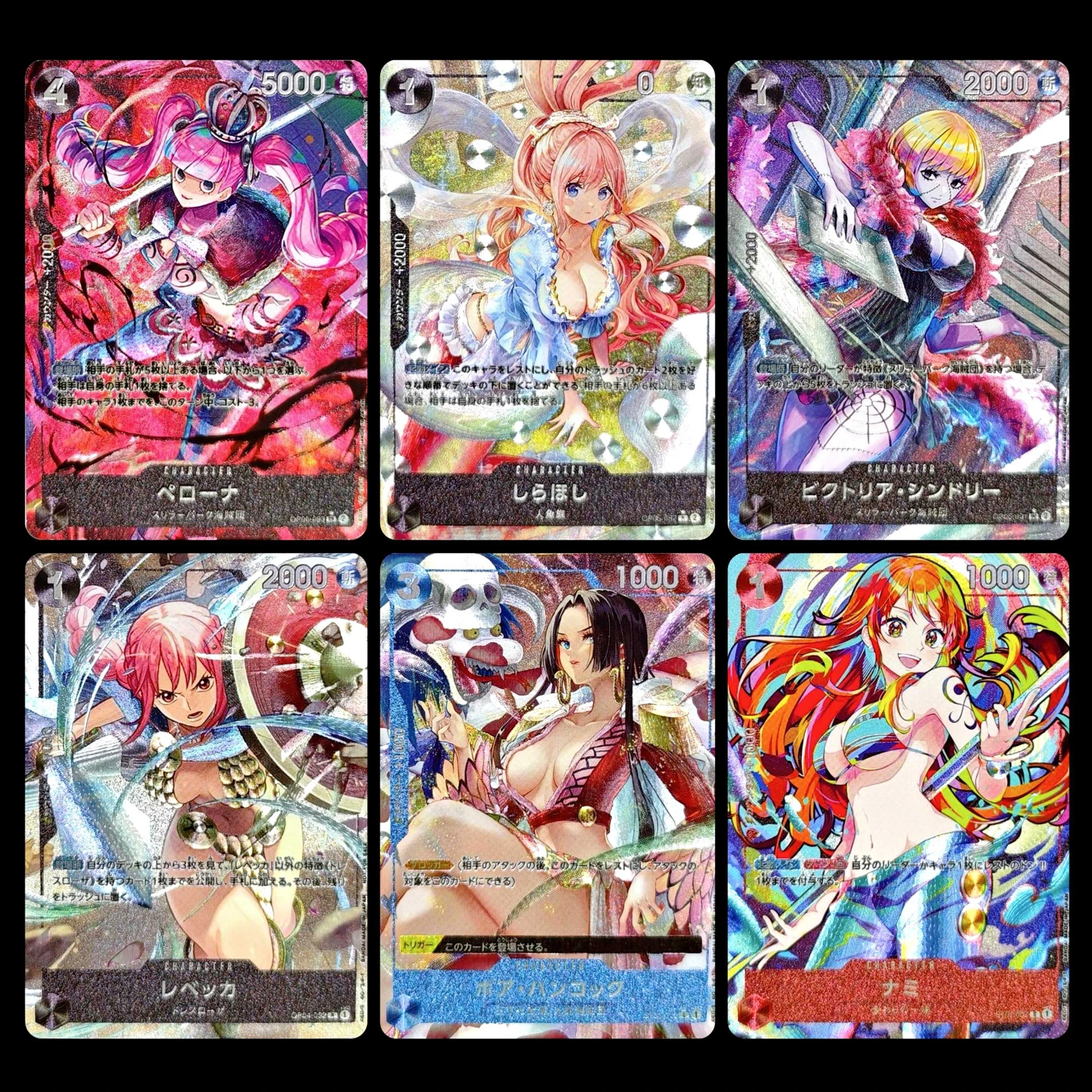 

6 шт./компл. Diy One Piece Nami Hancock Perona Shirahoshi текстура флэш-карта самодельная классическая игра аниме коллекционная карта подарочная игрушка