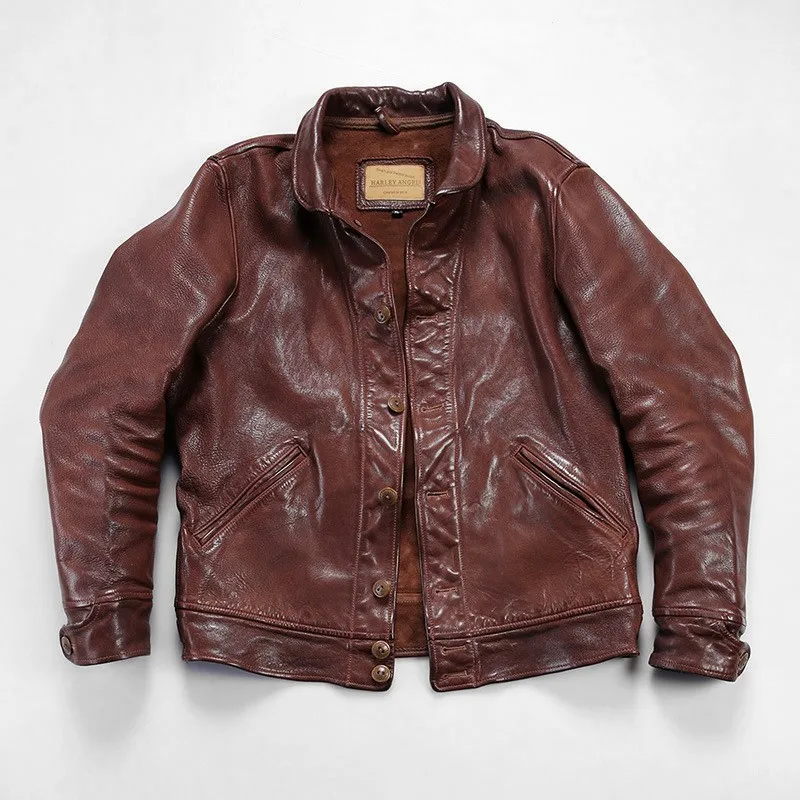 

oversized leather men's motorcycle