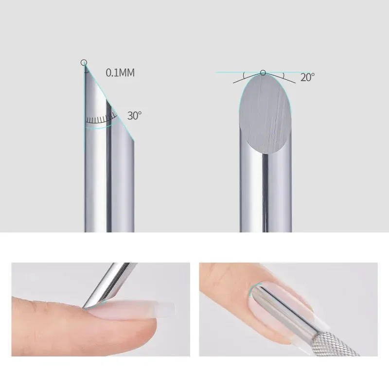 Double-ended Stainless Steel Cuticle Pusher Dead Skin Push Remover For Pedicure Manicure Nail Art Care Tool Nail Art Trimmer