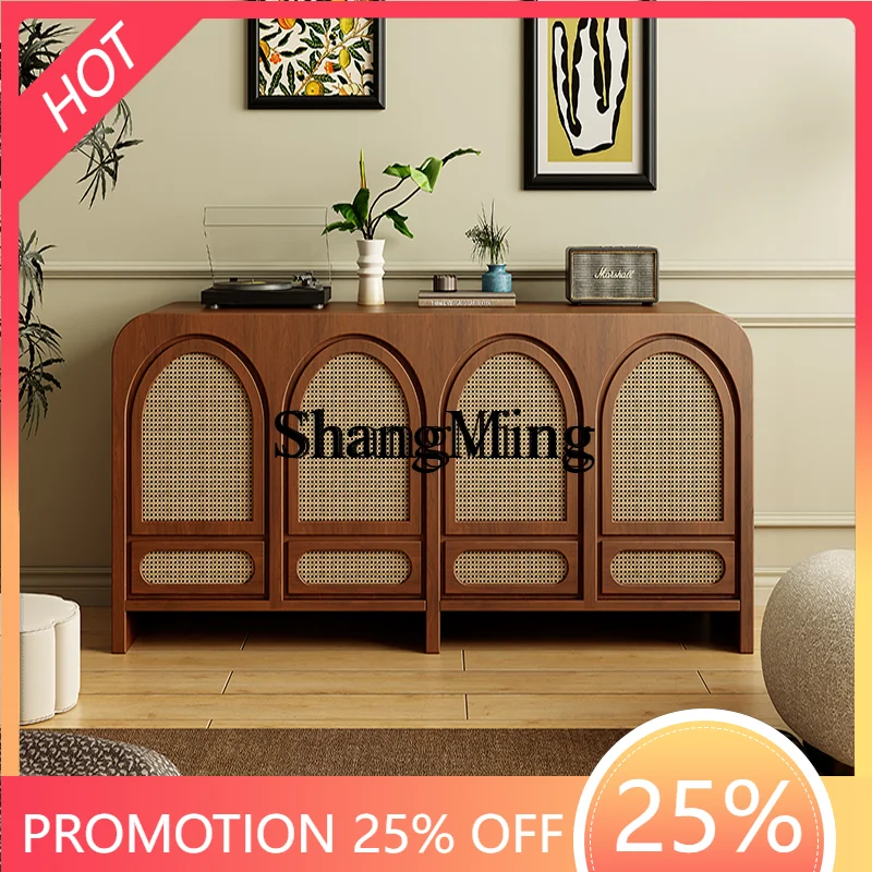 

SM household simple small apartment household rattan living room balcony storage classification decorative storage tea cabinet