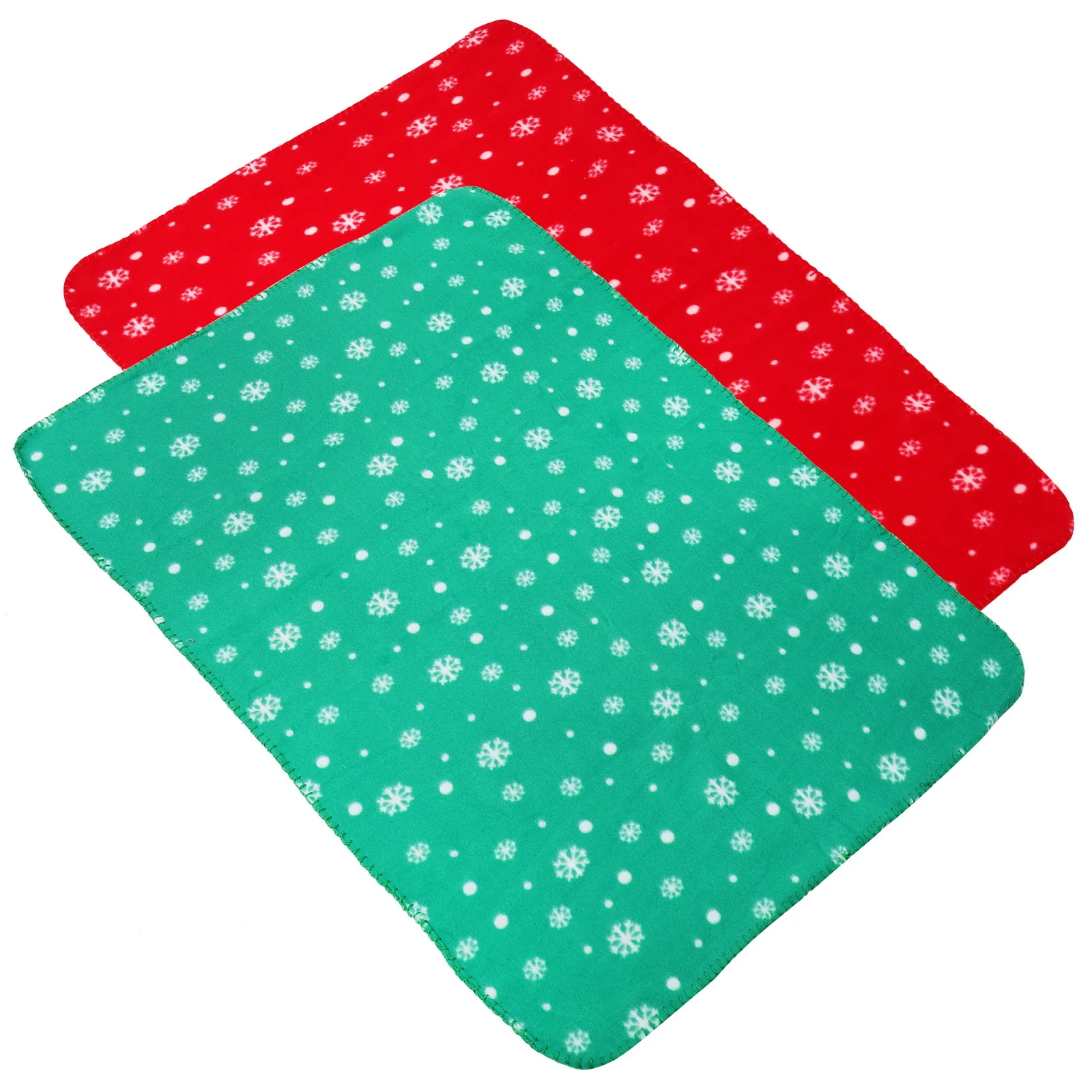 

2pcs Pet Mat Washable Dog Beds Cat Pad Christmas Supplies Blanket Sofa Car Room Lightweight Portable Touch