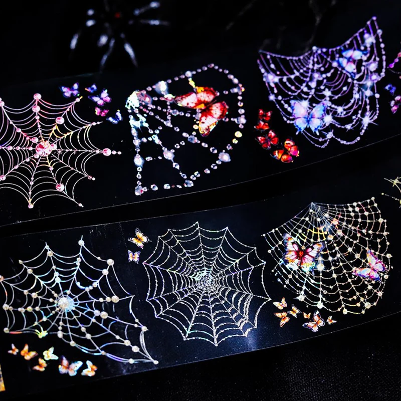 Mr. Paper 4Style 1Roll/bag Fantasy Spider Web Theme Shell Light Tape DIY Handbook Scrapbook Calendar Envelope Photo Frame