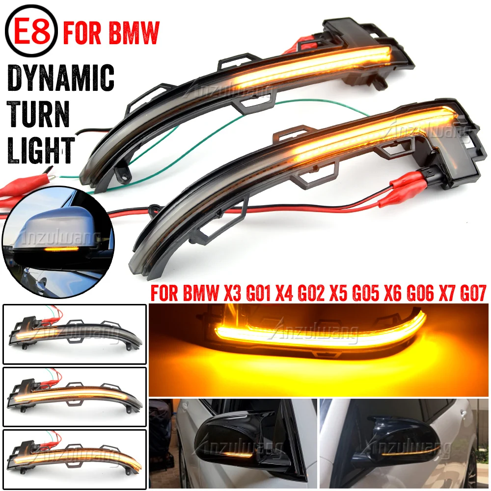 For BMW X3 G01 2018 2019 X4 G02 X5 G05 X6 G06 X7 G07 2020 Dynamic LED Turn Signal Light Side Rear Mirror Sequential Indicator