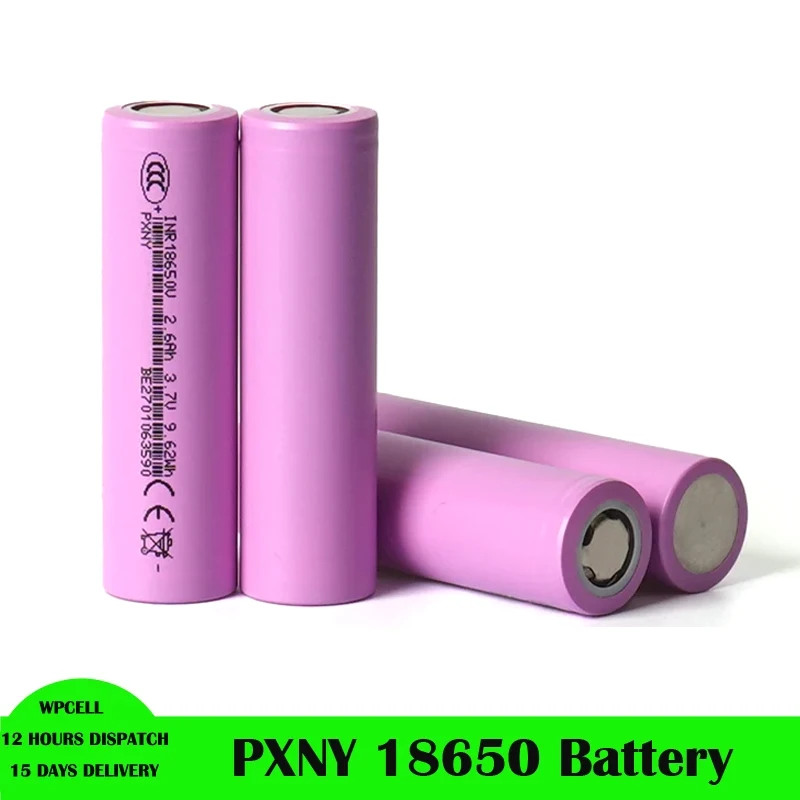 10 шт./лот, аккумулятор PXNY 18650 класса А, 1800/2000/2600 мАч, 3.7 В, литий-ионный перезаряжаемый элемент, разряд 3C/5C, для аккумуляторных блоков.