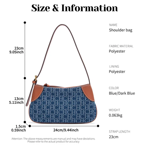 Imagen 2 del producto Bolso nuevo Retro clásico de moda para mujer con correa ajustable para el hombro, bolso de hombro multifuncional para viajeros de negocios
