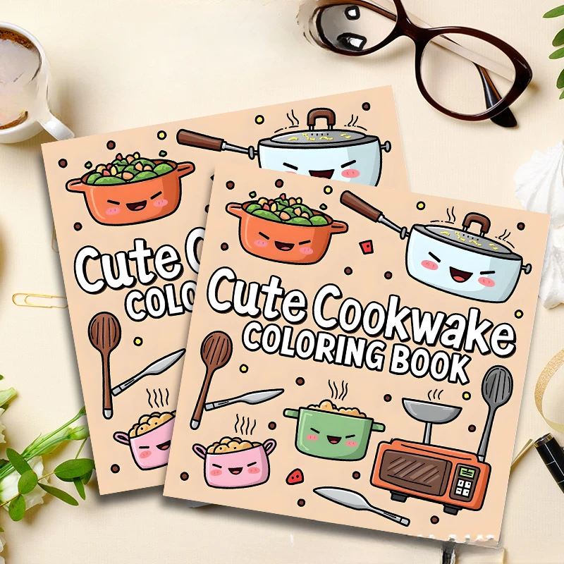 Cute Cook Wake Comfy Coloring Book for Adults and Teens Featuring Adorable Creatures in Cozy Hygge Moments for Relaxation