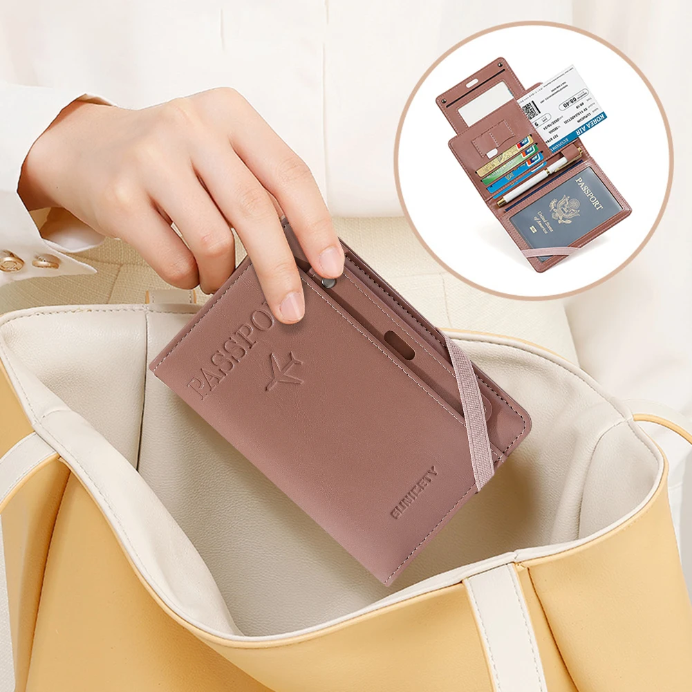 Anti Theft Wallet For Men Solid-Color Large Capacity Money Clip For Outgoing Shopping