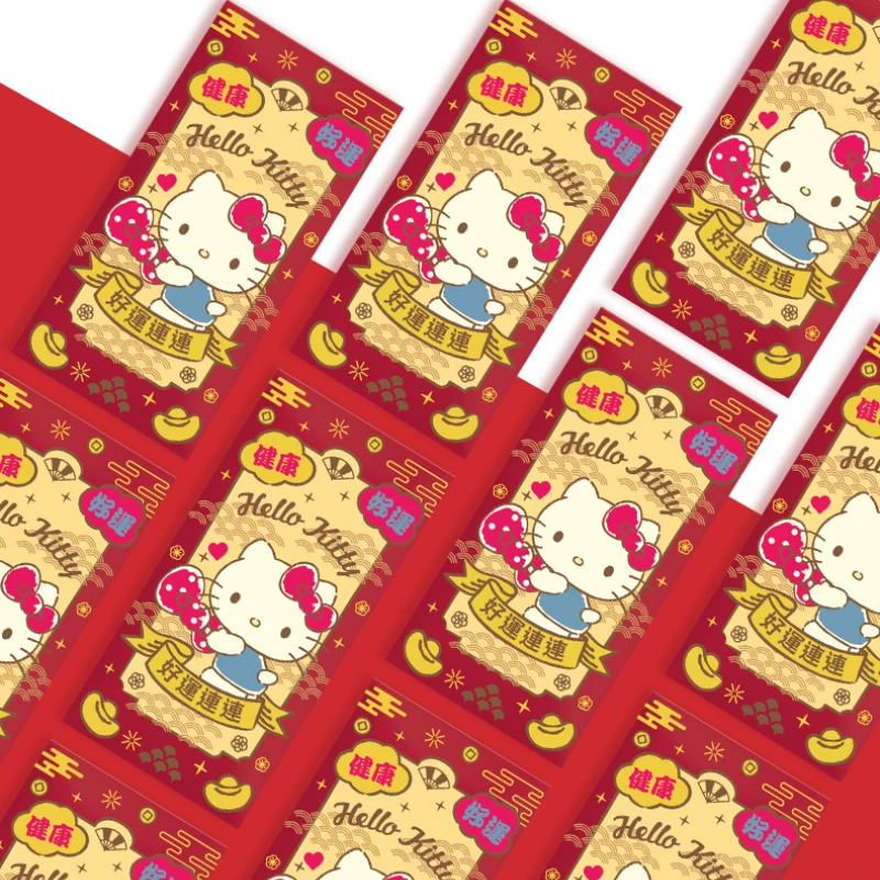 New 2025 Snake Year Creative Cartoon Cute HelloKitty Printed Red Envelope New Year Children’s New Year’s Money Red Envelope