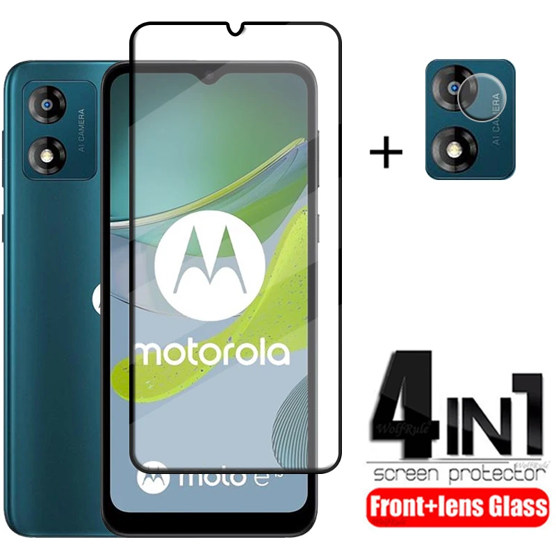 Full Cover Glass For Motorola Moto E13 Glass For Moto E13 Tempered Glass Full Glue Screen Protector For Moto E 13 E13 Lens Glass