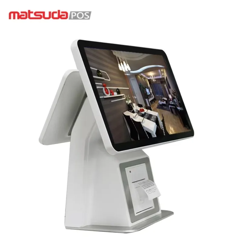 2026 Hospitality Terminales Pos 15 Inch Dual Capacitive Screen Pos System For Convenience Store