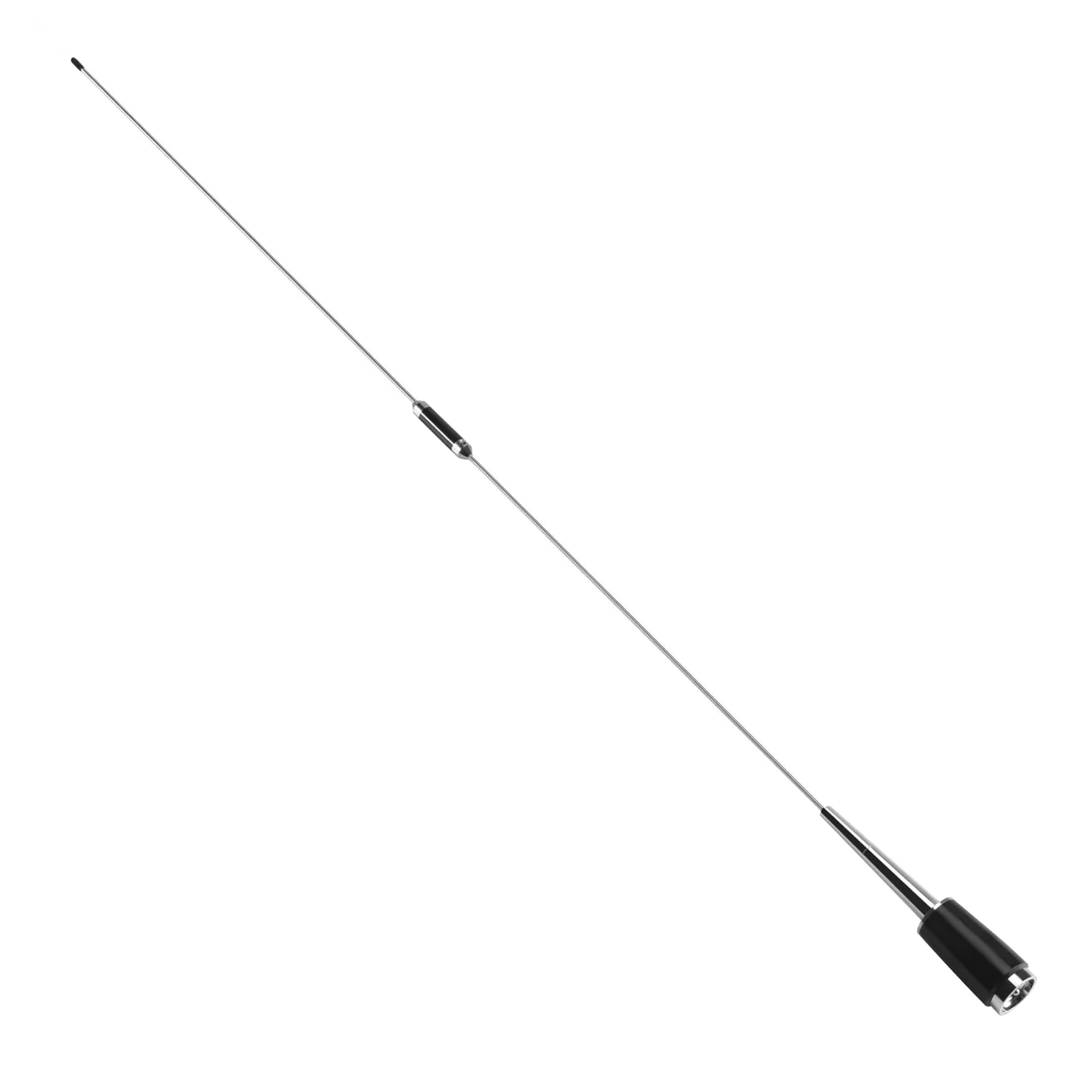 Details van de nieuwe zilveren UHF 400-470 MHz 200W 5.5dB SL-16 PL-259 mobiele autoradioantenne