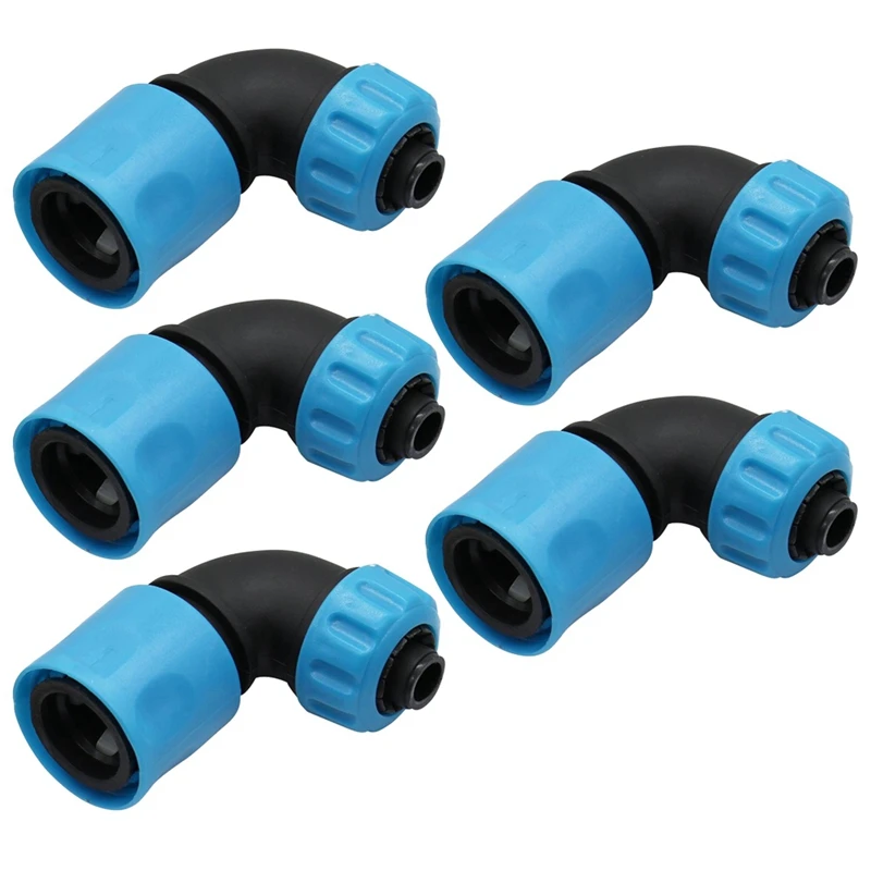 ABGR-90 graus cotovelo conector rápido 16mm abs jardim irrigação carro lavagem mangueira conexão rápida torneira conector