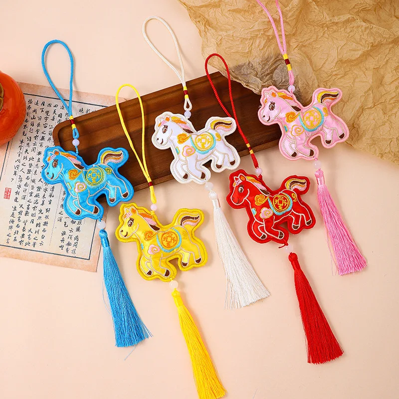 

New Year Celebration Cartoon Pony Hanging Decoration Chinese Style Year of the Horse Chinese Zodiac Fragrance Sachet Hanging