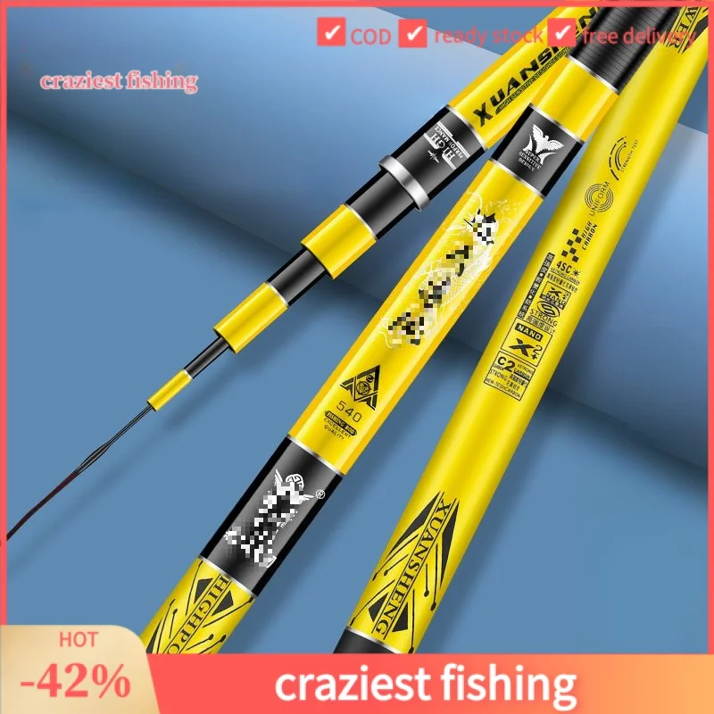 

Carbon Rod for Reel Shore Casting Fishing Rod Catfish Cane Telescopic Stick Carp Fishing Accessories Carpfishing