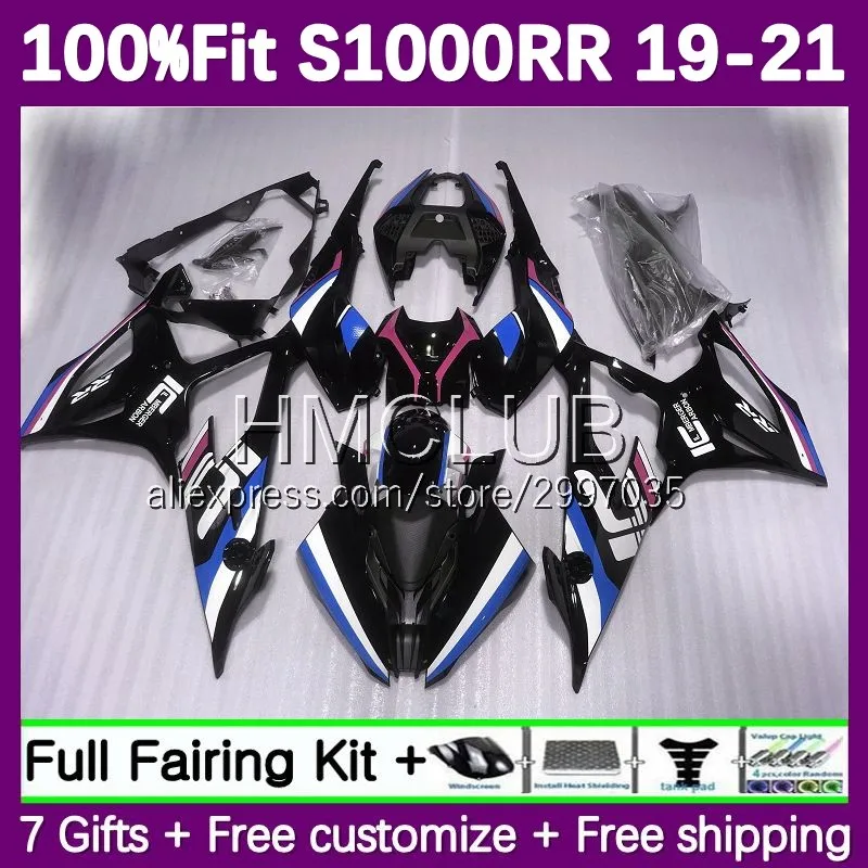 Injection Fairing For BMW S 1000RR 1000 RR CC S1000RR 19 20 21 Bodys 73No.109 S1000 RR 2019 2020 2021 OEM Bodywork blac flames