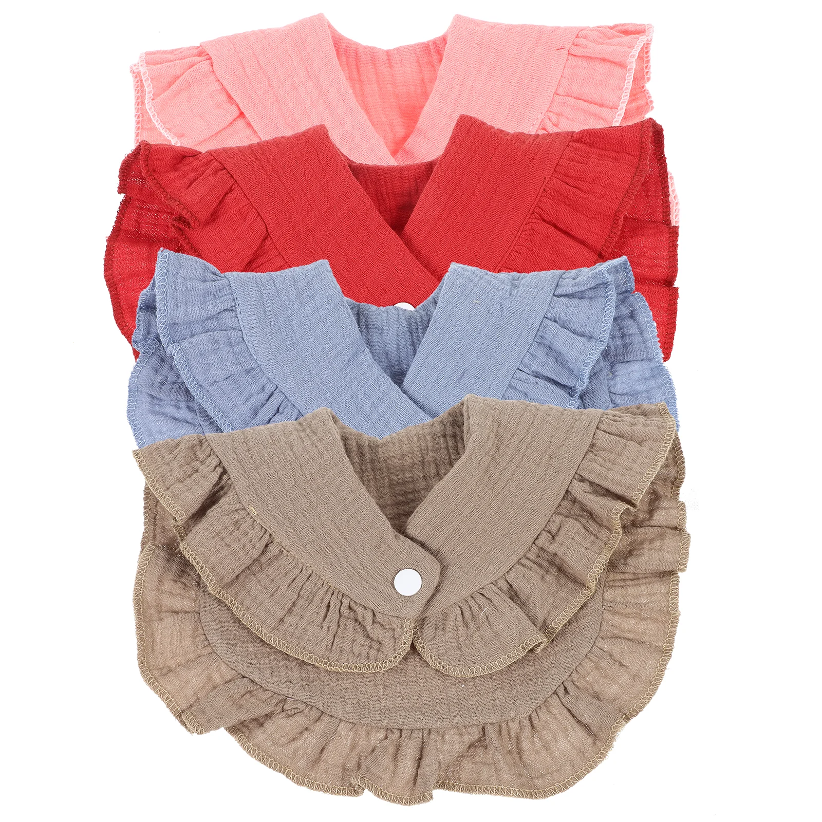 

4 Pcs Baby Bibs Cotton Drooling Feeding Waterproof Anti Spit Up Towel for Newborn Toddler Girl Boy Saliva Cloth Diapers