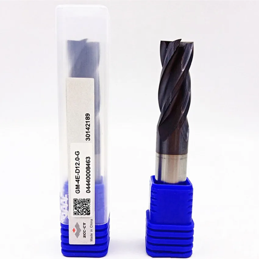 

GM-4E-D12.0-G ZCC.CT GM-4E-G CNC Four flute Flat head tungsten steel end mills 4 Flute Flat End Mills D12.0*12*30*75 4T End Mill