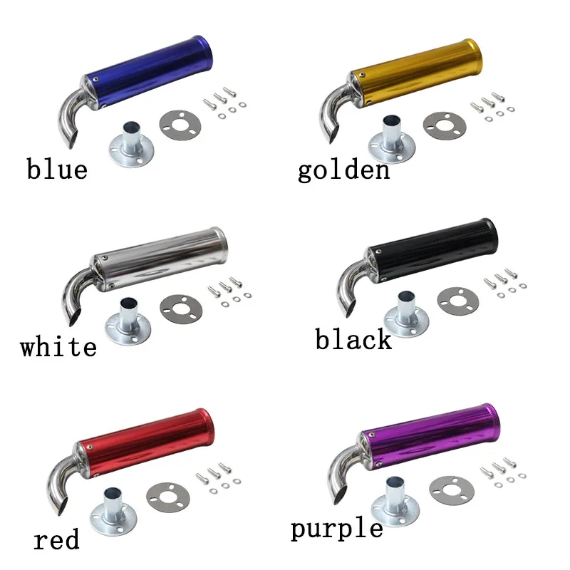 Motorcycle Modified Exhaust Pipe 60x200mm Universal For Two-Stroke Skateboards Off-Road Vehicles And Racing Cars