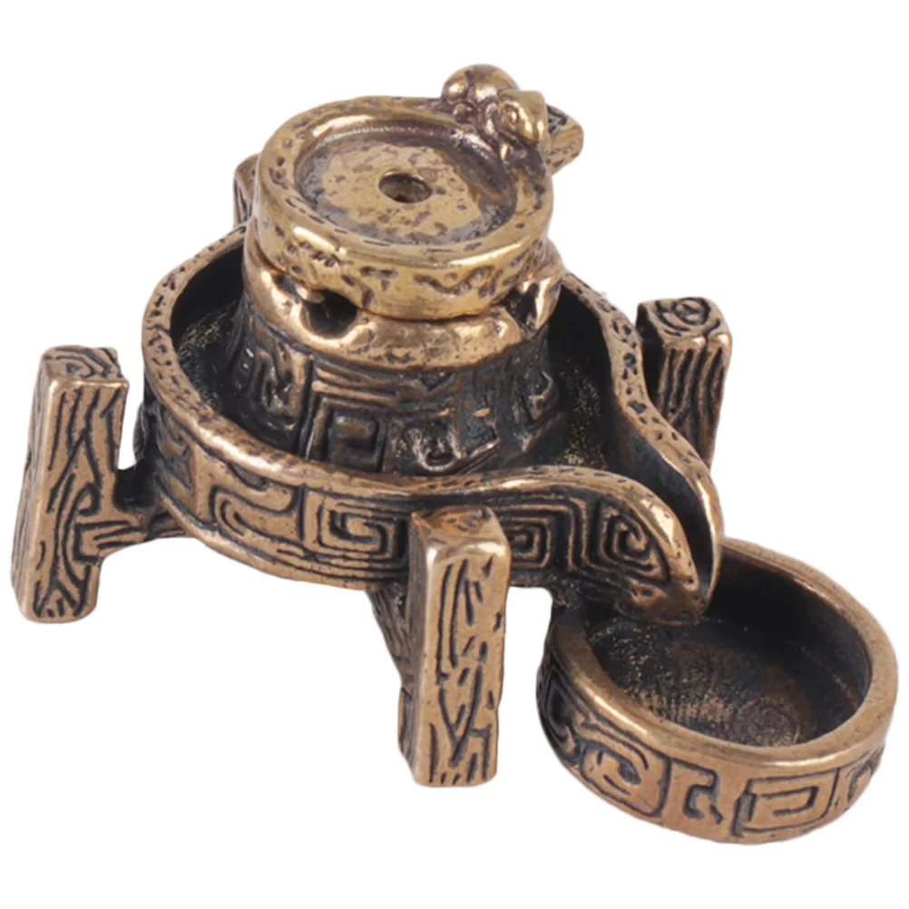 

Stone Mill Incense Burner Ornaments Censer Adornment Shaped Decorative Copper Decorations