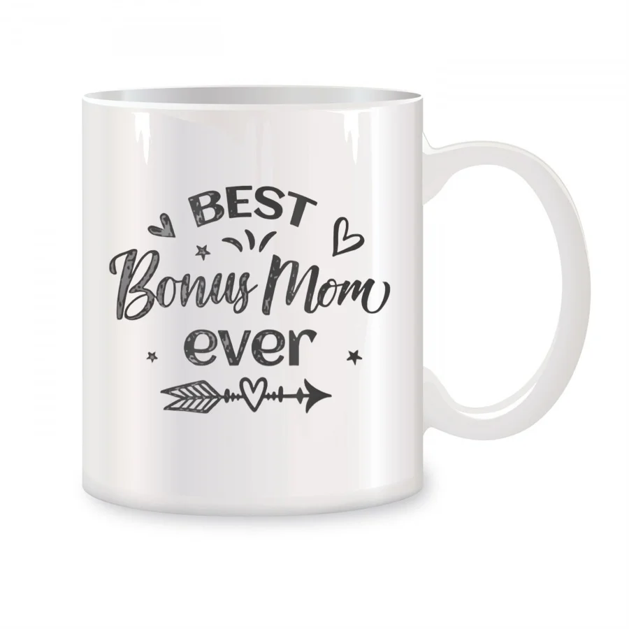 Bonus Mom Mugs For Bonus Mom Step Mom Mothers Day Birthday Novelty Coffee Ceramic Tea Cups White 11 oz