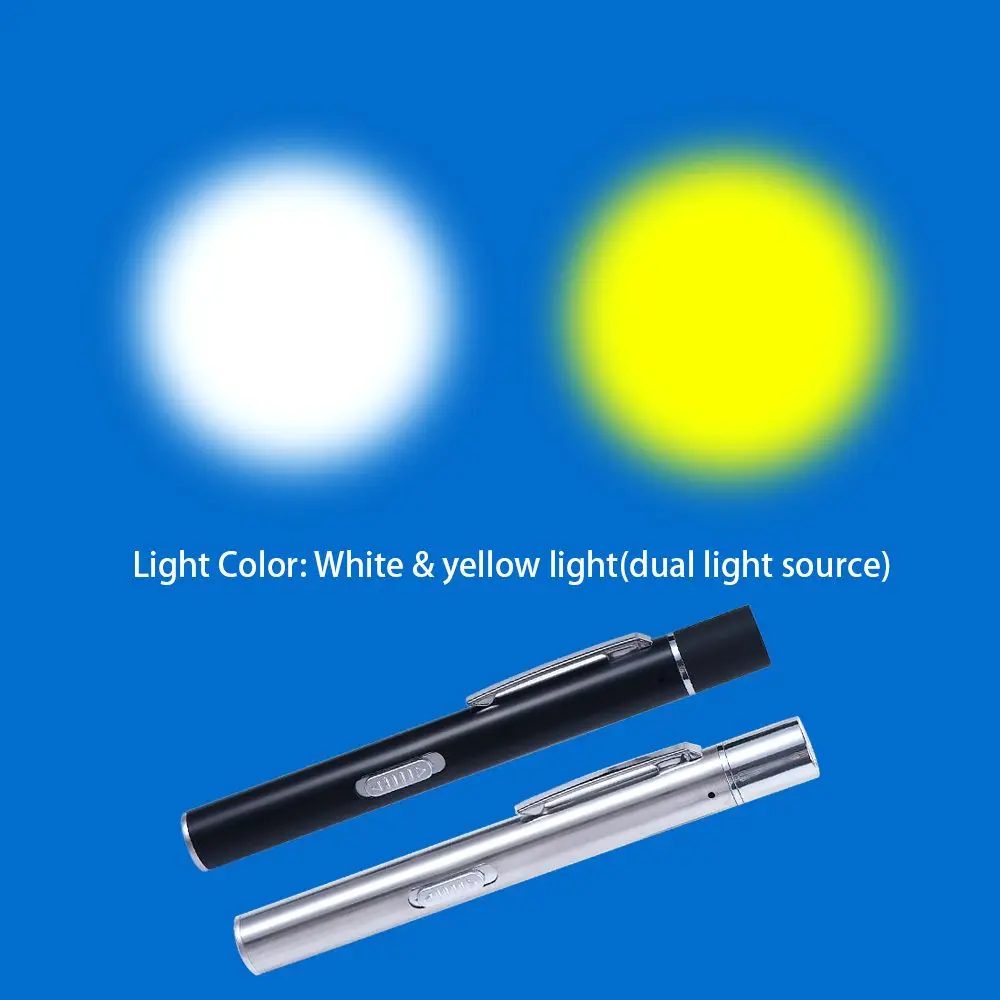 Multi Function Stainless Steel Flashlight Torch Mini LED Pen Doctor Nurse Pen LED Pen Light Nursing Handy Pen Penlight Torch