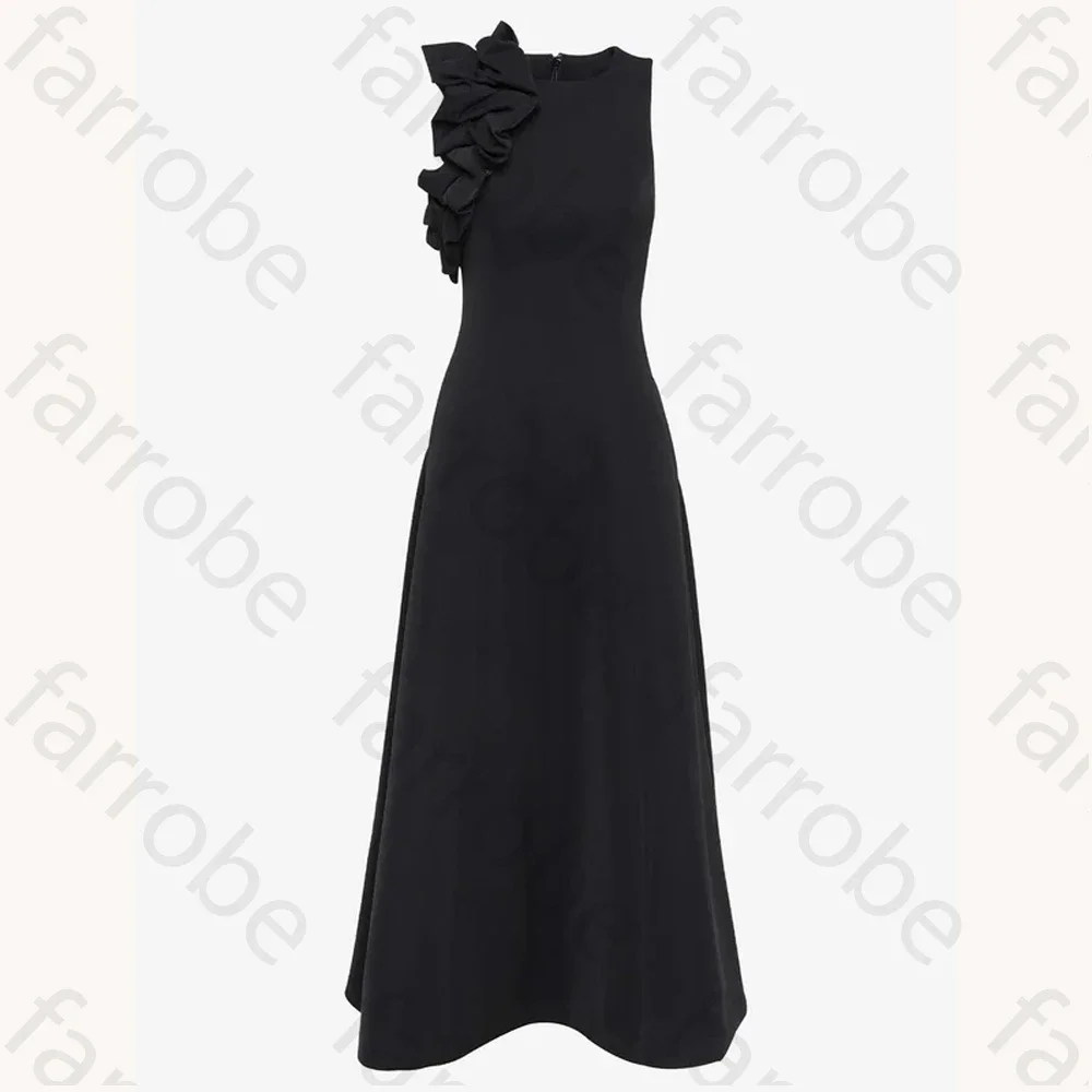 Personalizado elegante elipse babados maxi vestido a linha vestidos de noite formal requintado alta qualidade vestidos de festa de baile para mulher