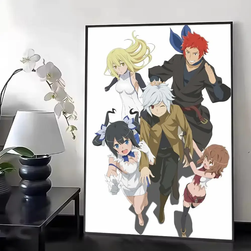 Fantasy Anime I-is It Wrong to Try to Pick Up Girls in a Dungeon Battle Chronicle Poster Chic Aesthetic Self-Stick Wall Poster