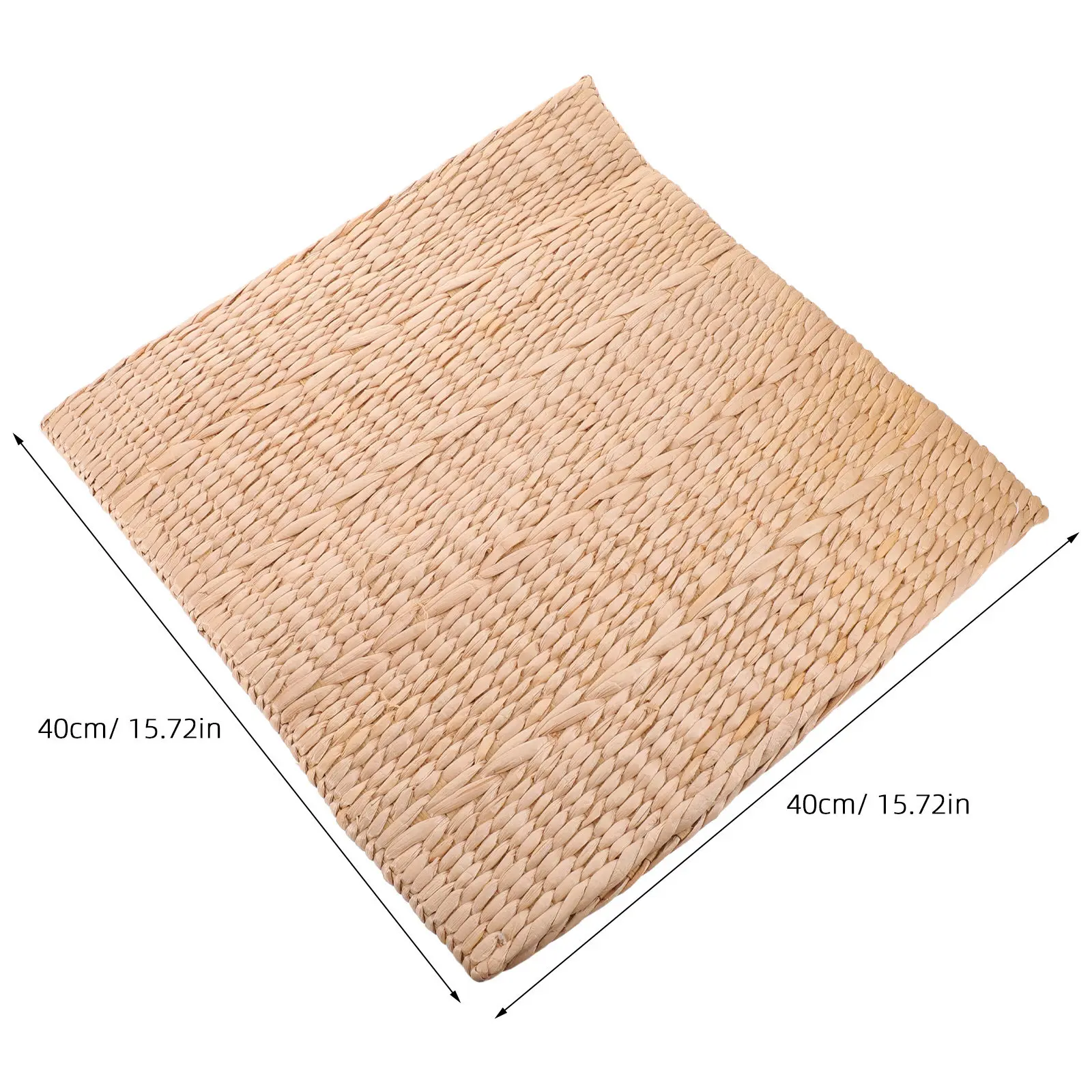 Cattail Cushion Hand Knitted Straw Mat Hand-woven Sitting Floor Pillow Crafted for Yoga