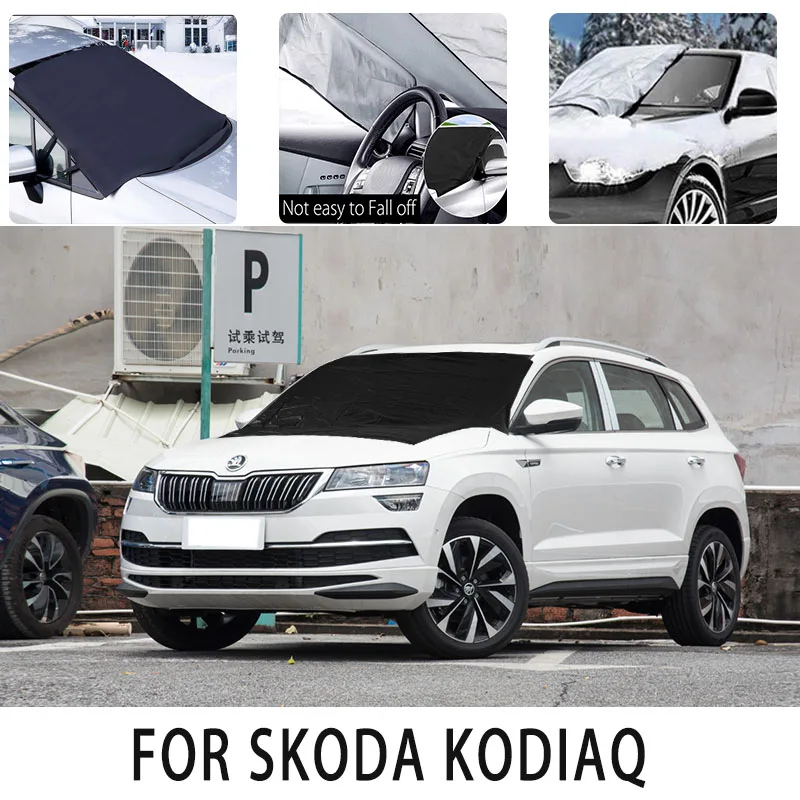 

Carsnow cover front coverfor SKODA KODIAQ snowprotection heat insulation shade Sunscreen wind Frost prevention car accessories