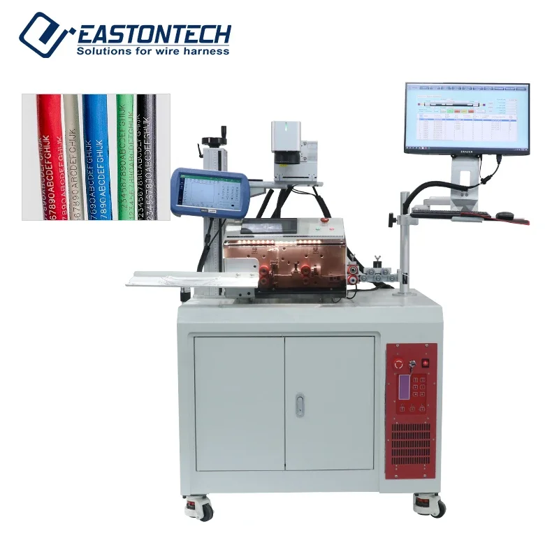 EW-3010+L Wire Cutting And Stripping With Laser Marking Machine Can Add Industrial Computer