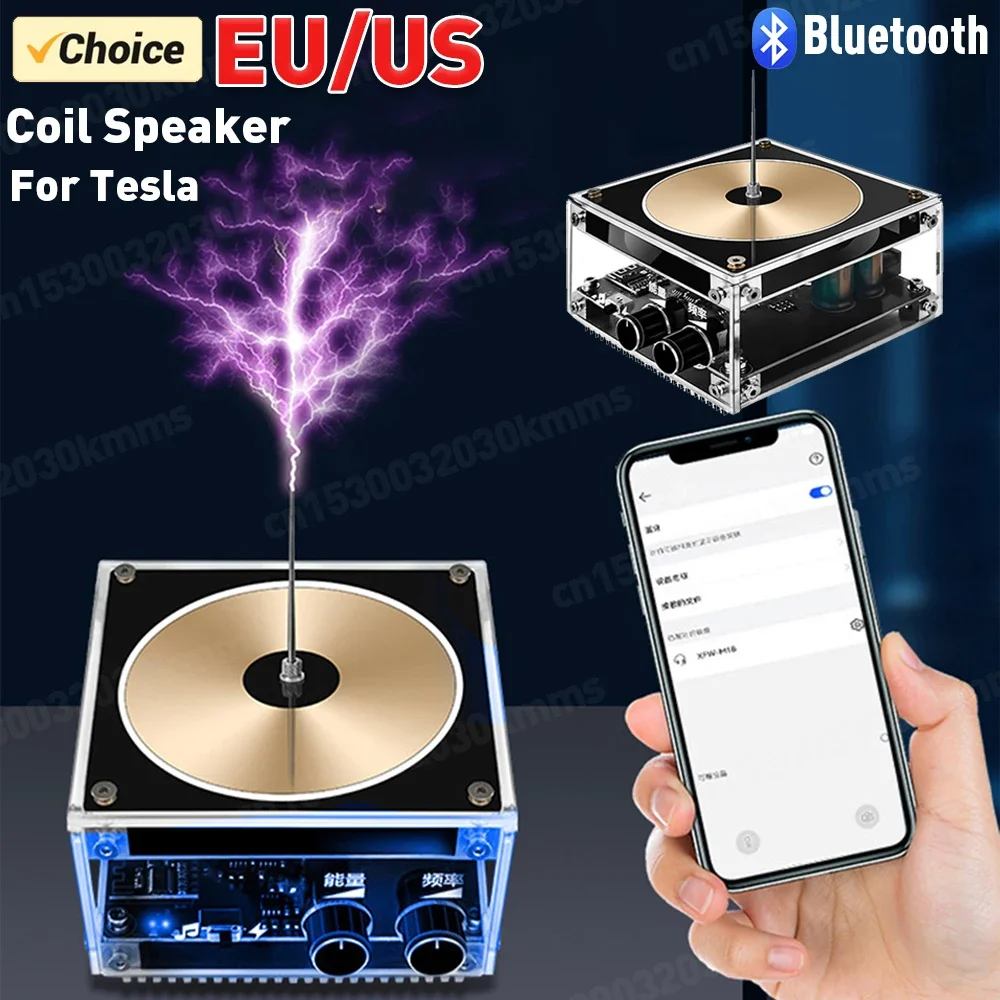 Bluetooth Music Tesla Coil Arc Plasma Loudspeaker Wireless Transmission Touchable Artificial Lightning Education Experiment Toy