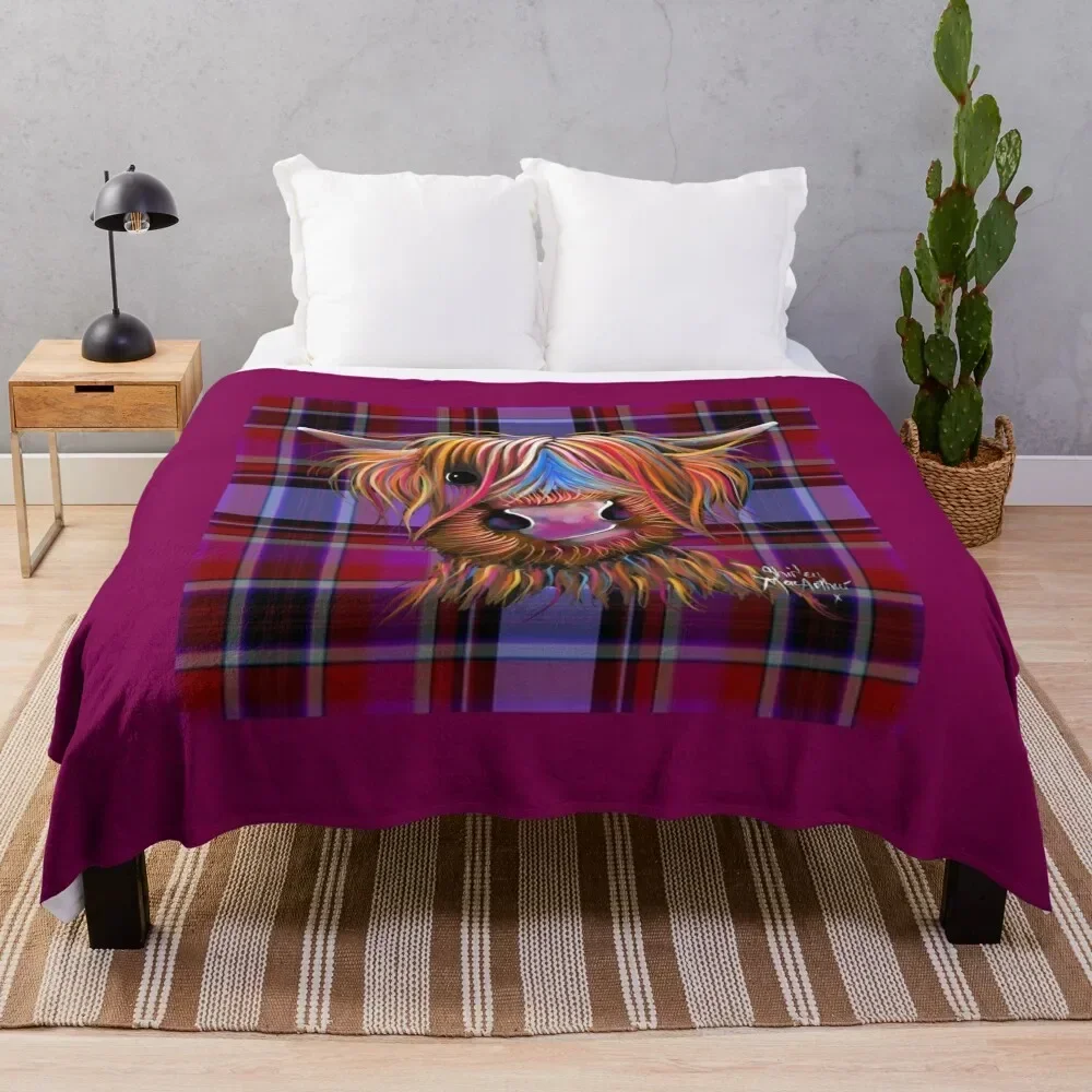 

HiGHLaND CoW PRiNT ' TaRTaN BRuCe P ' BY SHiRLeY MacARTHuR Throw Blanket for babies Fashion Sofas Travel Blankets