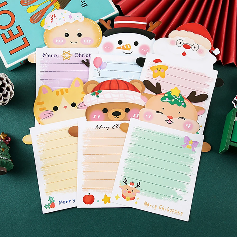 12PCS Christmas Cards, Thank You and Blessing Cards,Creative Cute Christmas Small Cards,New Year Blessing