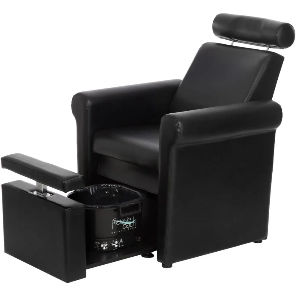 

Plumb Free Pedicure Chair - No Plumbing, Adjustable, Portable, Removable, Black, CHM-2320-5H-BLACK, portable spa footbath