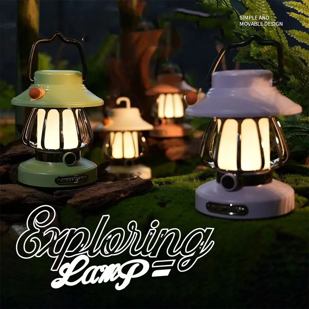 Vintage Hanging Retro Camping Lamp Waterproof Night Light Tent Lamp Energy Efficient LED Emergency Survival Lights Climbing