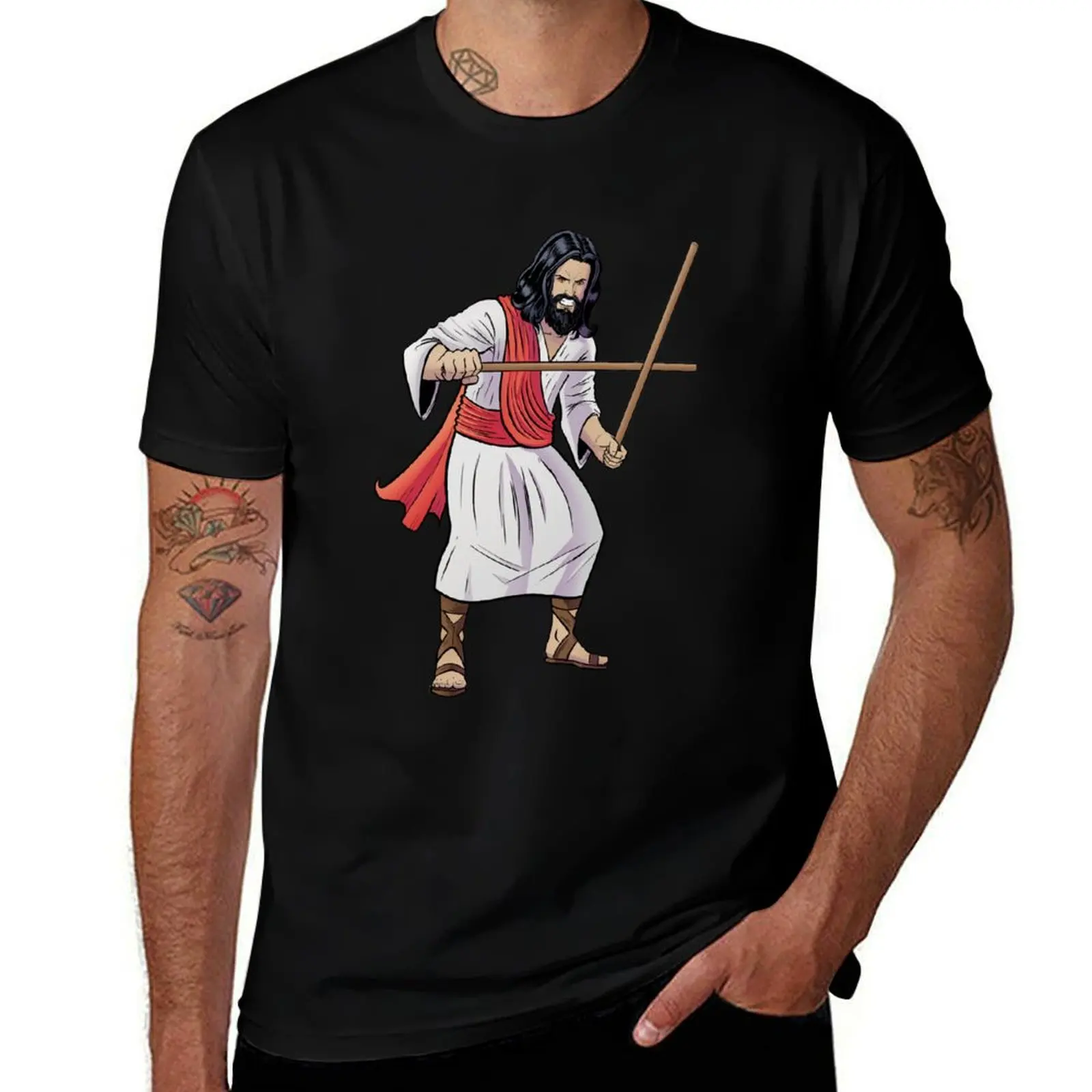 

Arnis shirt man Kali Christ Jesus shirts t tshirt T-Shirt cotton FMA t for designer man For T-Shirt Eskrima 100% anime