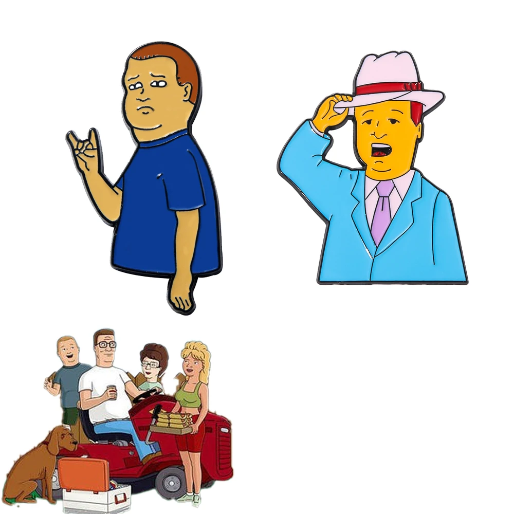 Broche esmaltado de Anime King of the Hill Bobby hill, Pin de accesorios de Cosplay para hombres y mujeres, accesorios de joyería, regalos 2024