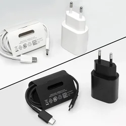 FOR Samsung M55 M54 F55 A36 A16 5G 25w Charger Super Fast Charge Adapter For Galaxy S25 S24 S23 S22 S21 S20 Note20 Ultra Note10
