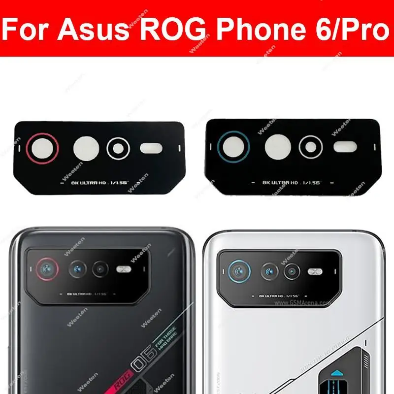 Rear Camera Glass Lens For ASUS Rog Phone ROG 6 6 Pro ZS630KL Back Camera Lens Glass Replacement