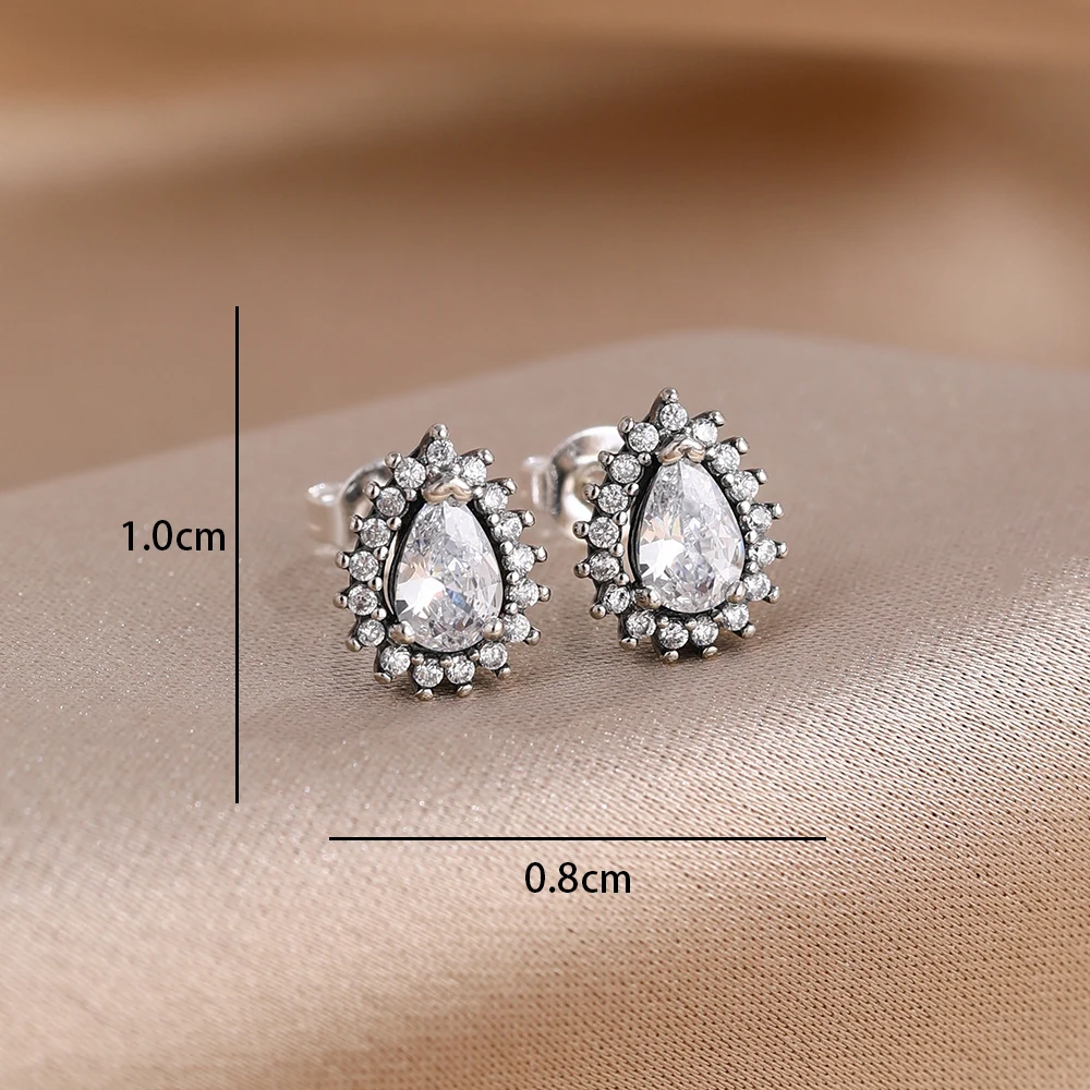 Hot Selling Small Size Mini 925 Silver Moon Snowflake Football Water Droplet Bow Earring Set Charming Girl wedding Party Jewelry