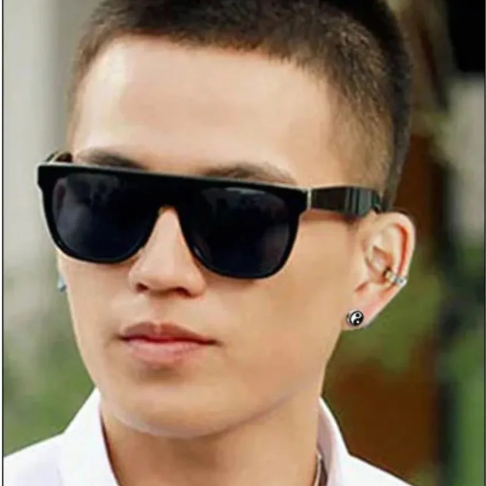 Yin Yang Dumbbell Studs Earring for Men Boy Stainless Steel  Tai Chi Gossip  Punk Cool Fashion Male Jewelry