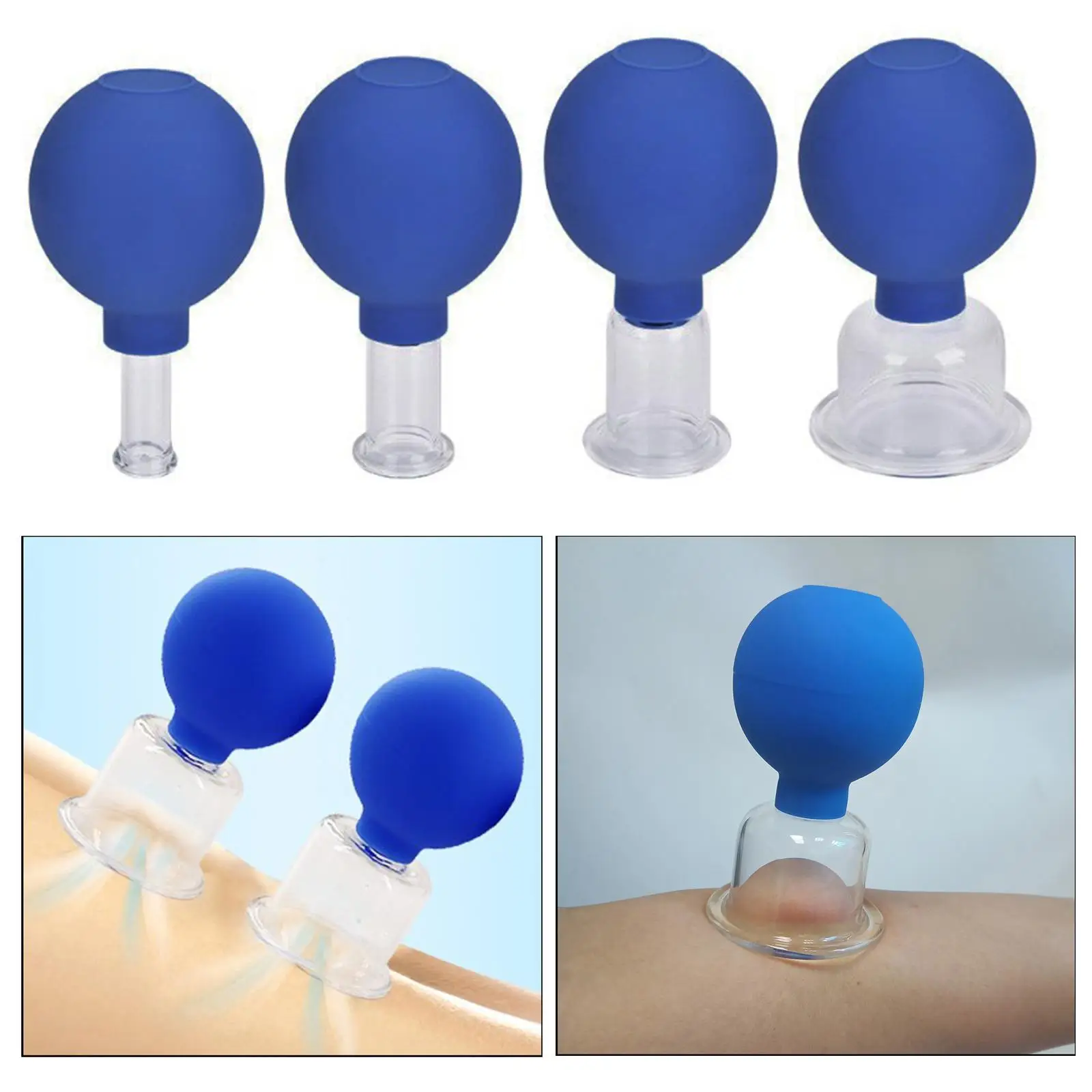 Cupping Sets - Glass Facial Vacuum Suction Massage Cups for lift, and Body Cup