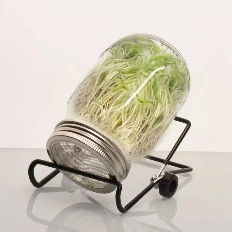 Frascos para brotes con tapas de pantalla, Kit de cultivo de brotes, tarro de masón de boca ancha, Kit de germinación de semillas, juego de brotes para interiores