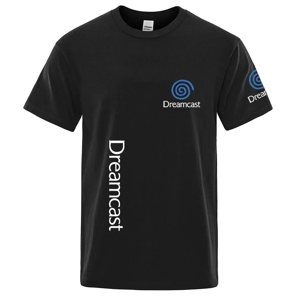 

2025 Sega New Mens Ordinary Short-sleeved Harajuku Summer Popular Breathable Solid Color Printing Fashion T-shirt Tops