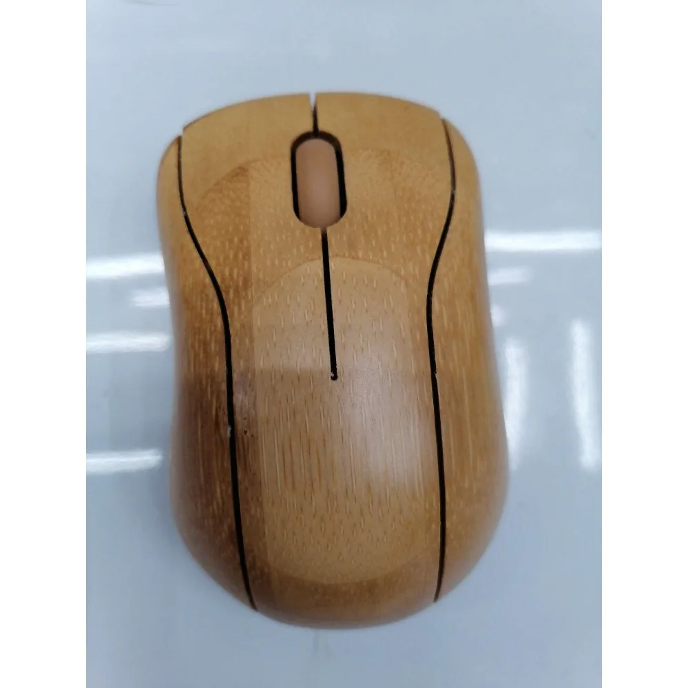 Bamboo Carbonized Wireless Keyboard Mouse Combo For Laptop Desktop Computer Peripheral Accessories（002）