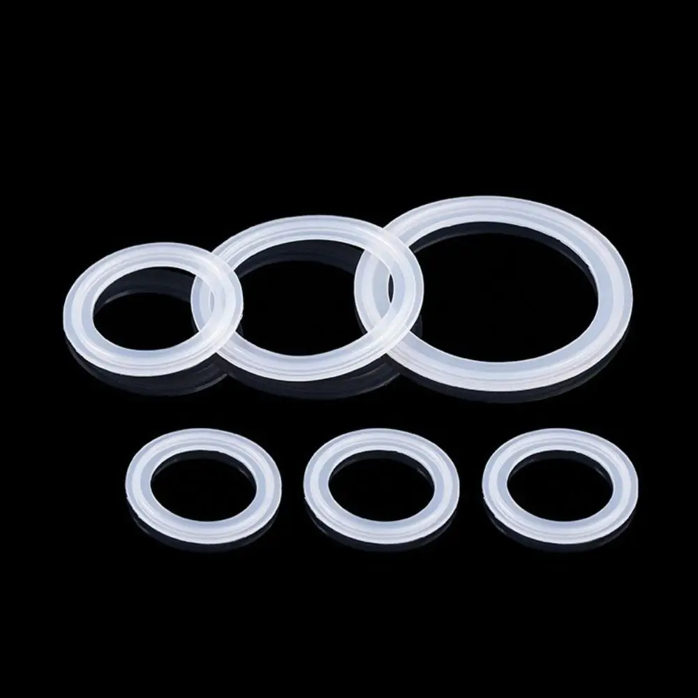 Durable Silicone Tri Clamp Gasket Food Grade High Temperature Resistant Silicone Gasket Transparent Clamp Ferrule Washer