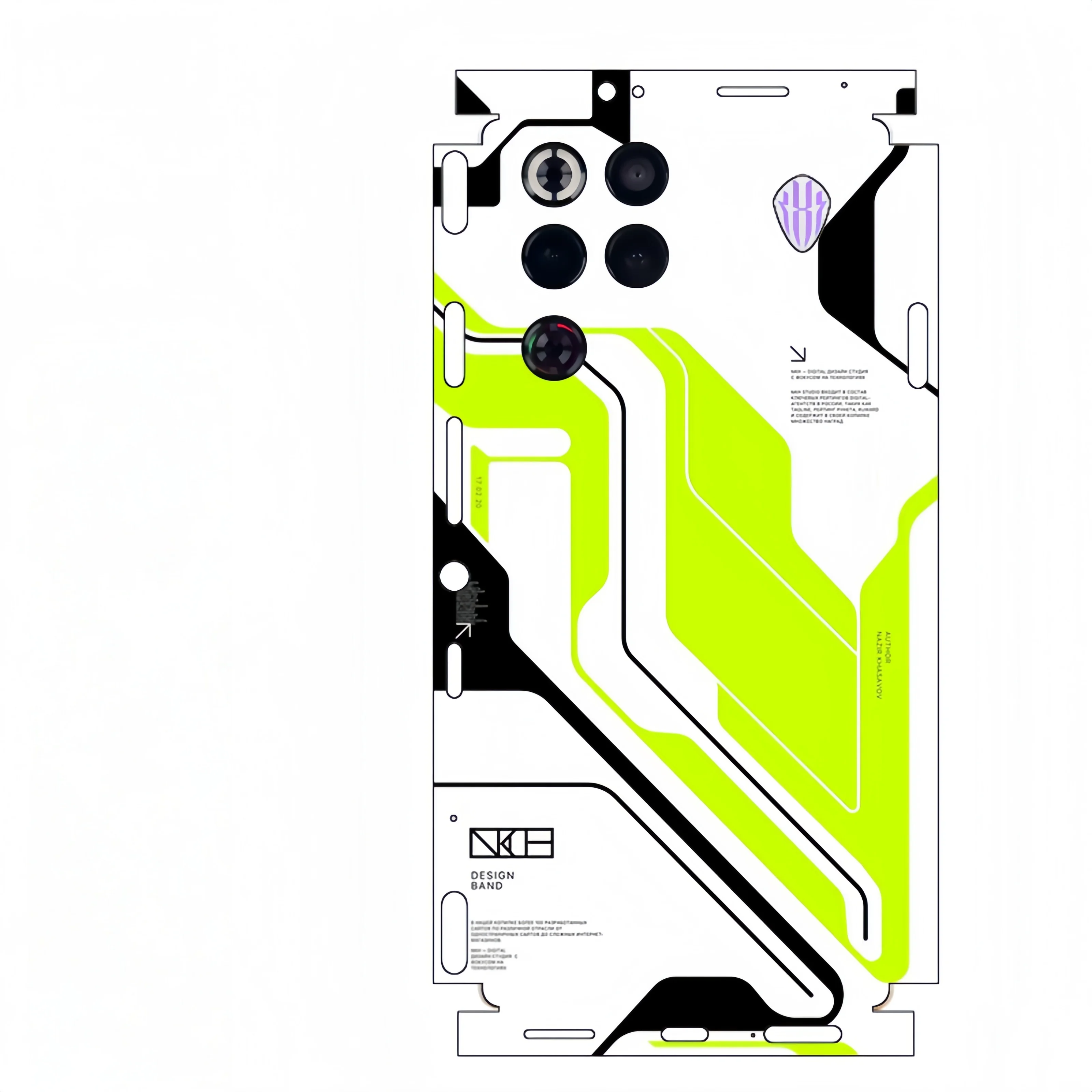 ملصق لاصق لامع لهاتف ZTE Nubia Red Magic 8 8S 9 9S Pro 10 11pro واقي للشاشة الخلفية غطاء الفيلم ملصق غير لامع