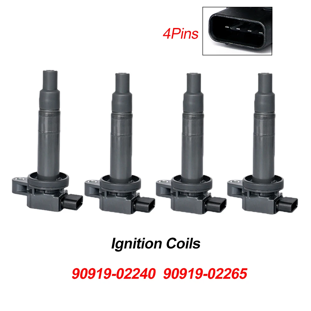 4pcs 90919-02240 90919-02265 Ignition Coils For Toyota Prius Yaris Scion XA XB High Quality 90919-02229 90080-19021