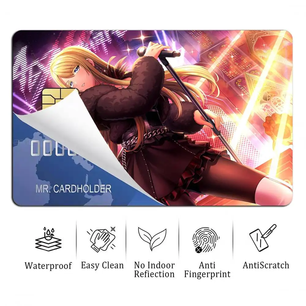 Abyssmare Neo-sama D4DJ Merch Card Stickers for Bank Access Protective Waterproof Film Cover Sticker